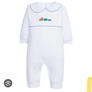 Embroidered Train Playsuit by Little English